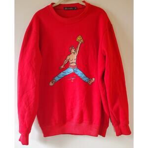 BEAR THE BEAMS Tupac Cash Jumpman Red 2XL Sweatshirt Rap Streetwear